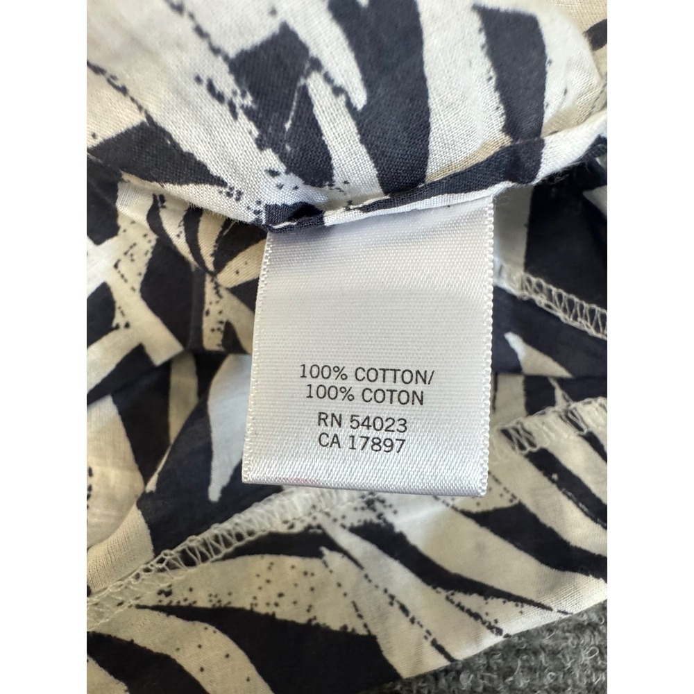 Banana Republic Womens Black White Palm Print Cotton Shirt Dress Size M Tropical - Picture 3 of 9
